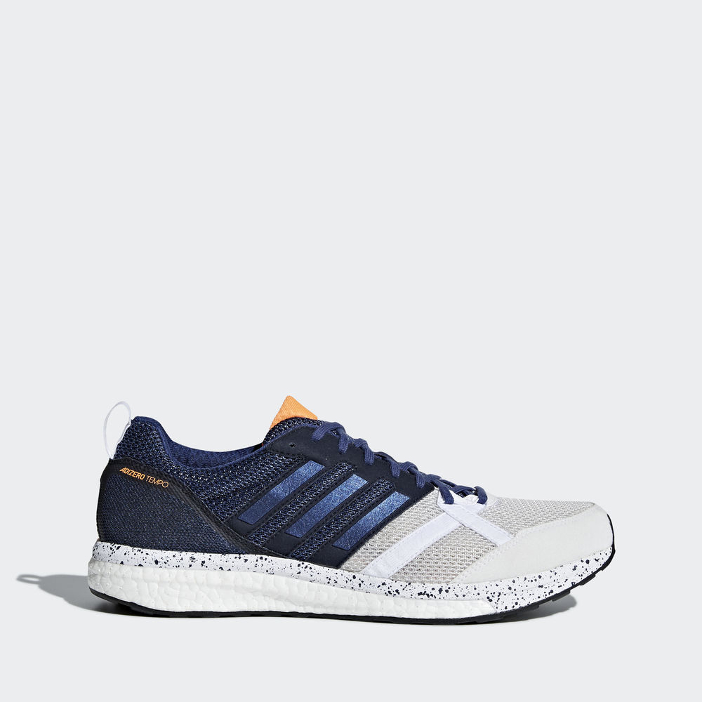 Adidas Adizero Tempo 9 - παπουτσια για τρεξιμο ανδρικα - Ασπρα/Μαυρα,Μέγεθος: EU 36 – 54 2/3 (732NXP